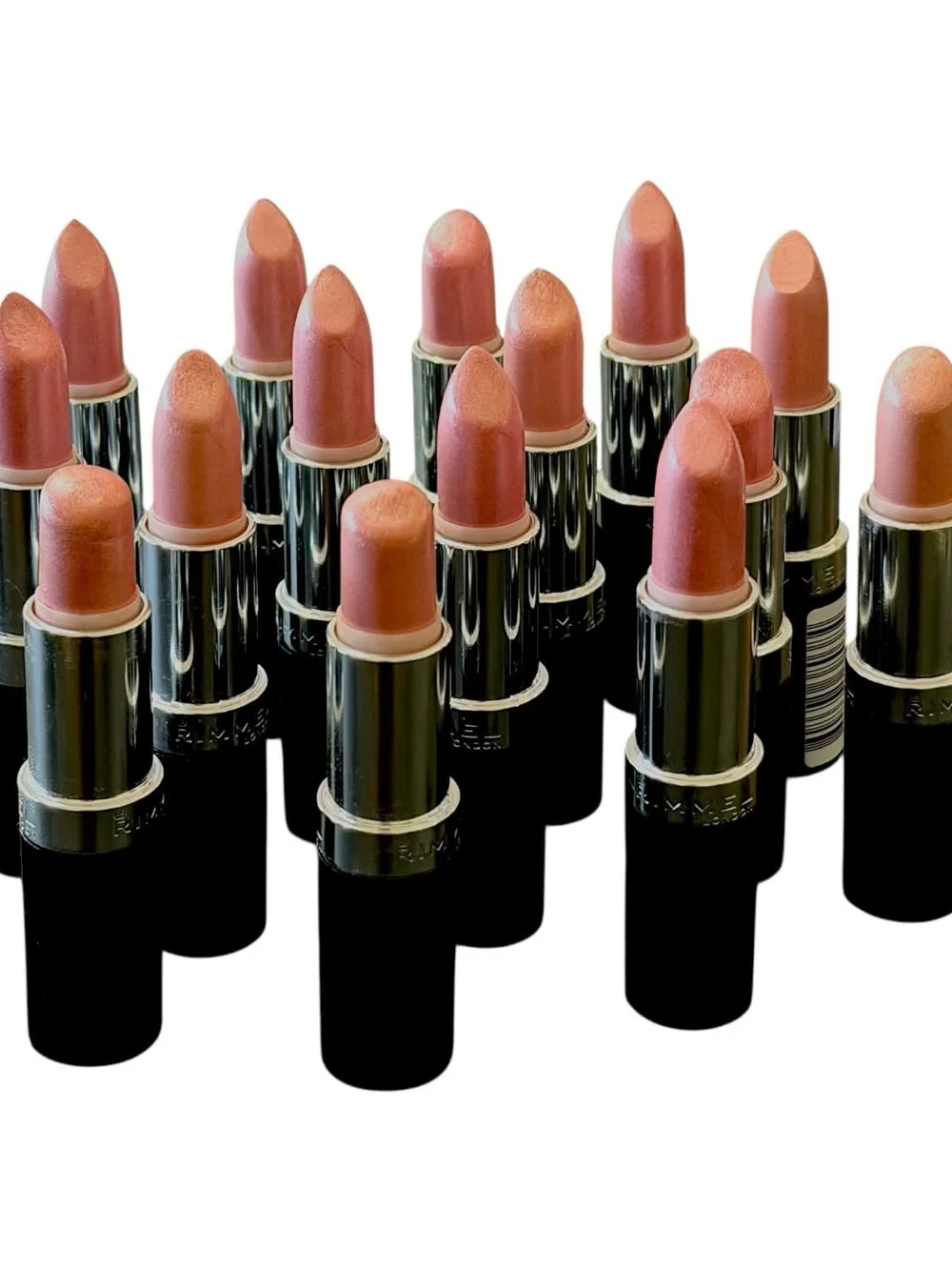 Lot of 15 Rimmel Lasting Finish Lipsticks - 002 Candy - Sanitized Testers